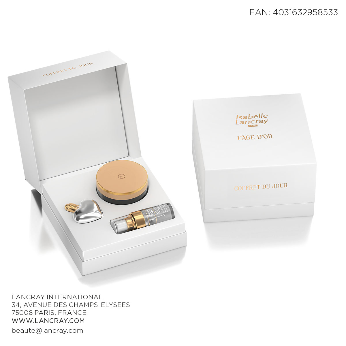 Lancray International | 34, Avenue des Champs-Elysees | 75008 Paris, France | Web: www.lancray.com | E-Mail: beaute@lancray.com