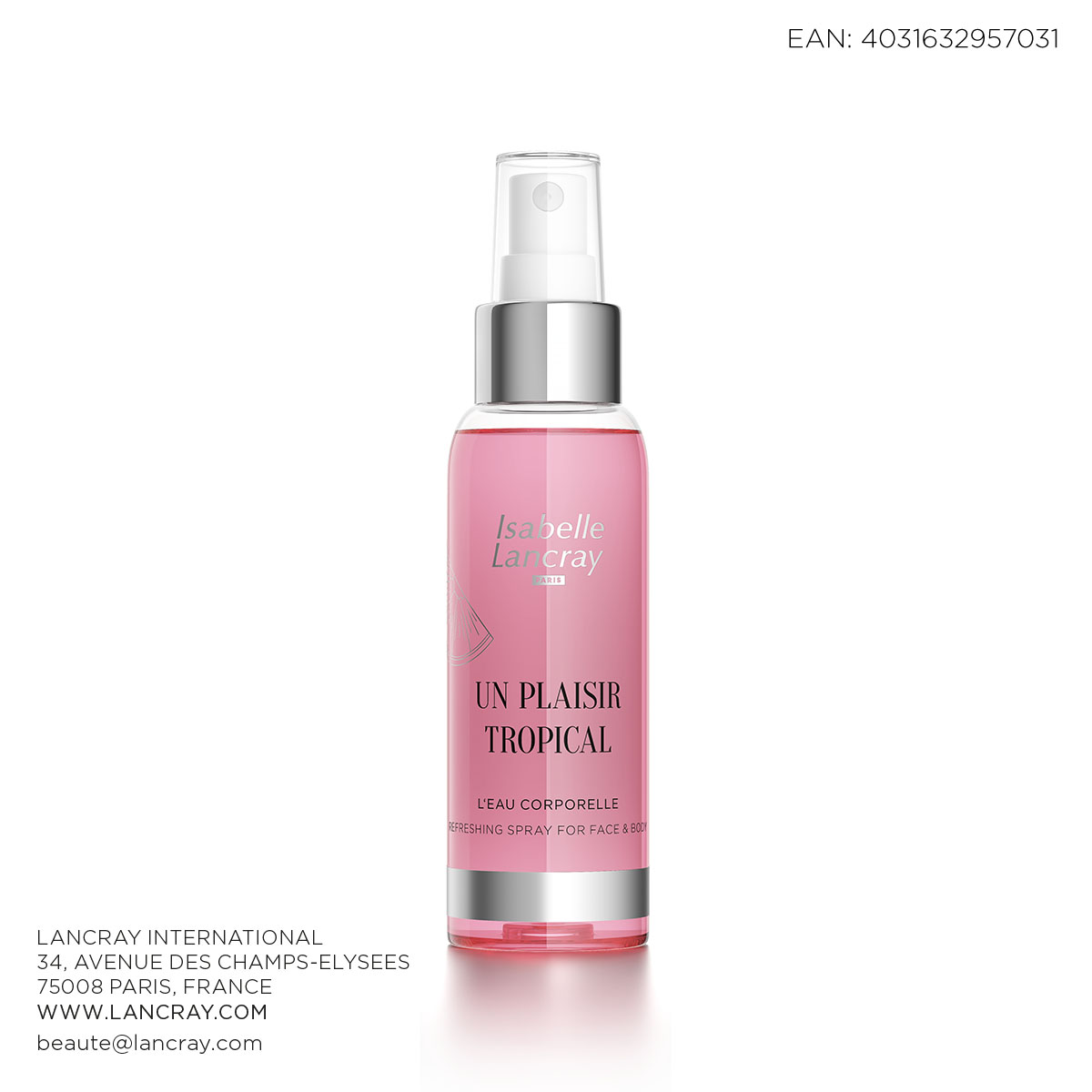 Lancray International | 34, Avenue des Champs-Elysees | 75008 Paris, France | Web: www.lancray.com | E-Mail: beaute@lancray.com